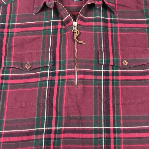 Ralph Lauren Tops Ralph Lauren Half Zip Flannel Shirt Womens Small